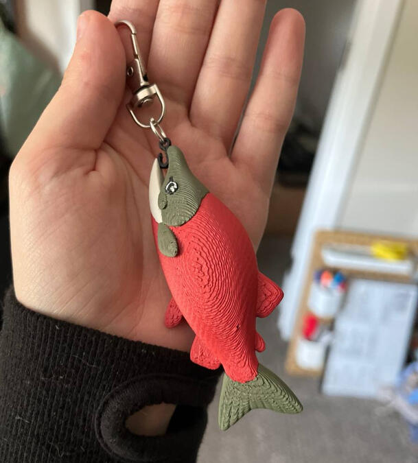 sockeye salmon (sculpt into 3D print)
