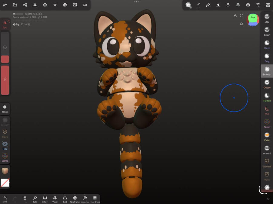 tortoiseshell cat (sculpt)