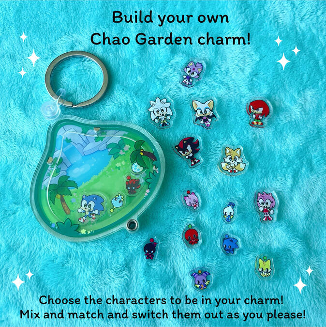 "chao garden" customizable shaker charm