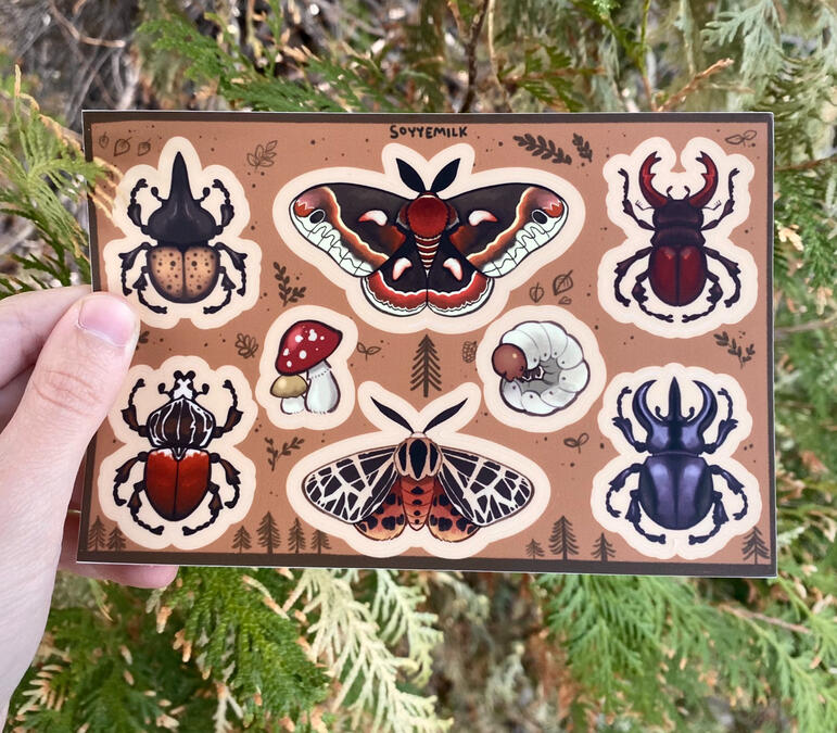 "forest friends" sticker sheet