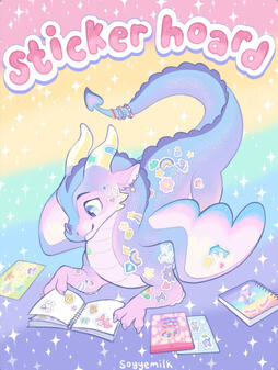 sticker dragon (cover of a sticker collecting book)