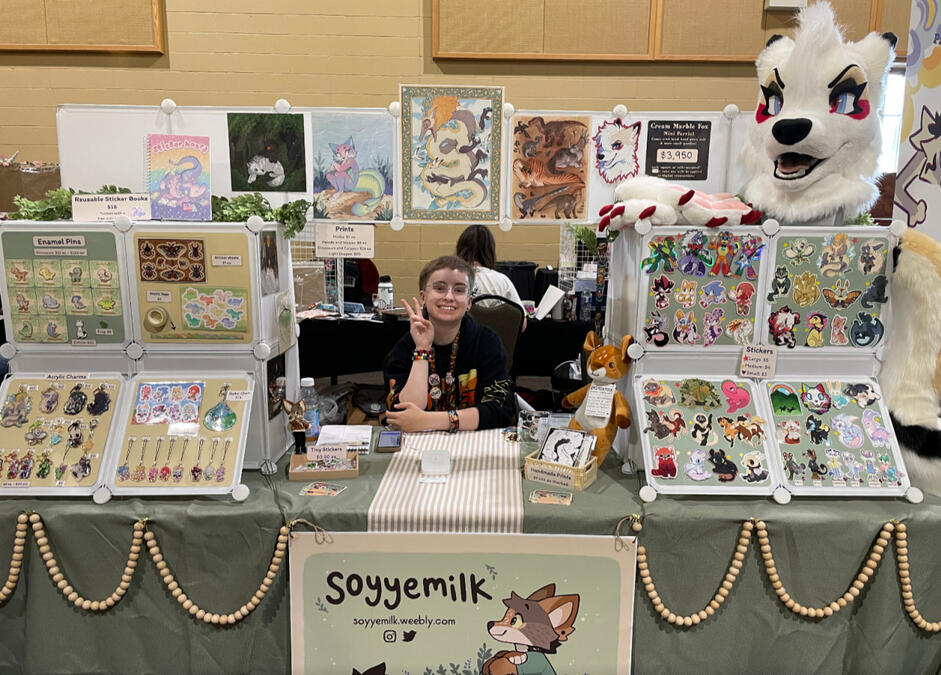 Anthro Weekend Utah 2024 (fursuit made by my partner, crittervalley)