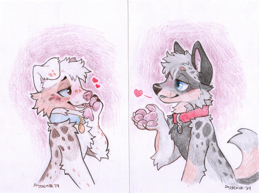 this costs the same as 2 sketch commissions, the characters are just interacting